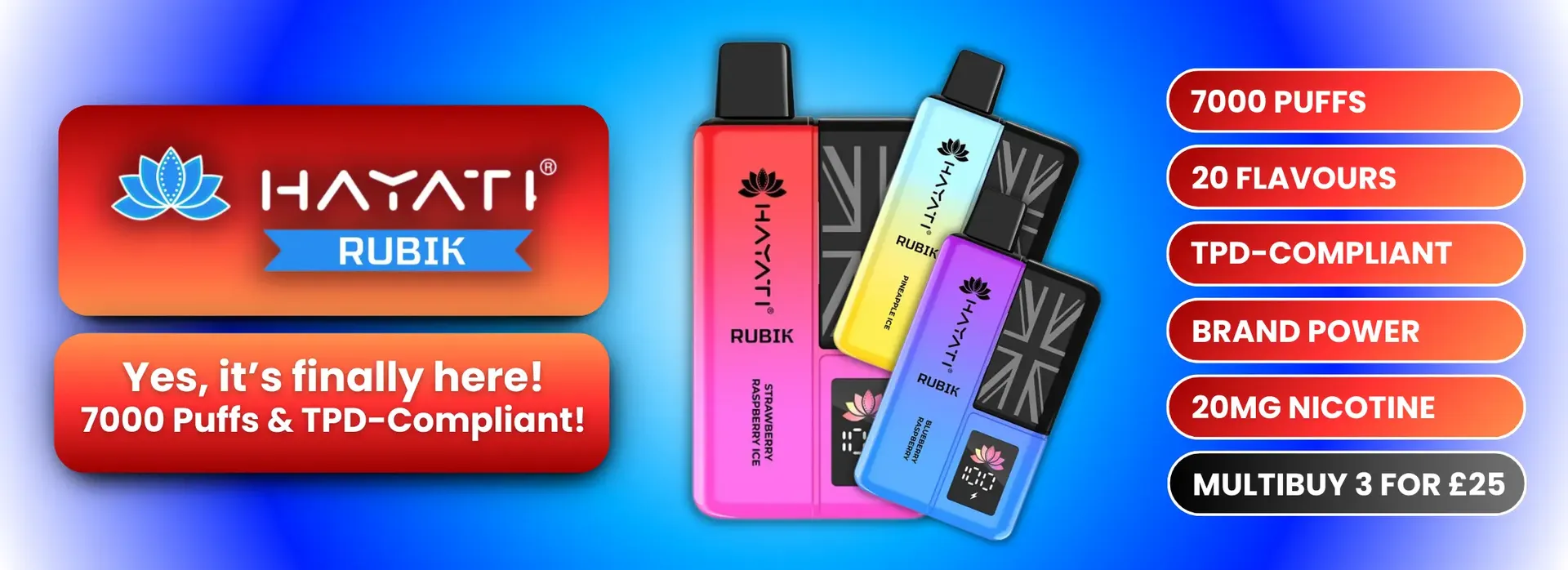 Hayati Rubik 7000 - Premium Vaping Experience